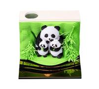 Libro de notas 3D con diseño de panda en 3D, para escritorio, calendario semanal 2025, cuaderno de regalo, bloc de notas de oficina 3D, para 3D 2026, reloj semanal de panda 2026
