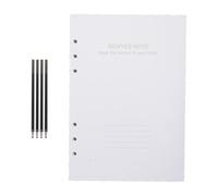 Libro de notas de hojas sueltas Papel de recambio Carpeta de 6 anillas Páginas interiores forradas en blanco Escritura suave 64 hojas para diario Bocetos Organizar 8,46 x 5,91