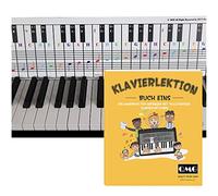 Libro de notas para piano y piano con notas a color, ayuda visual ideal para principiantes que aprenden a tocar piano o teclado.
