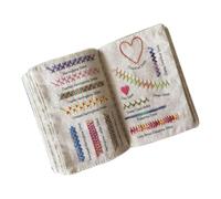 Libro de patrones de costura, guía de libro de bordado, costura hecha a mano, diseño de hojas sueltas, portátil, ligero, para proyectos, hogar, viajes y talleres