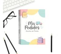 Libro de pedidos de compra | Registro de ventas en español, cuaderno de seguimiento de pedidos, para camarera de servidores y restaurantes de pequeñas empresas