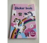 Libro de Pegatinas con 300 Stickers, Unicornios y Arcoíris, Temática Infantil