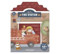 Libro de Pegatinas Crea tu Historia Bomberos - Set creativo reutilizable - Little Dutch - Imaginación y juego desde 3 años