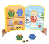 Libro de Pegatinas de Disfraz para Niñas - Juego Educativo - Libro de Juego Cognitivo | para Viajes en Coche y Avión, Materna, Cumpleaños, y
