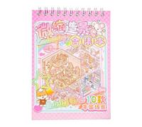 Libro de pegatinas de escena en miniatura, pegatinas de escena de dibujos animados, manualidades 3D, espacio preferido para, escena de cabina simulada en miniatura, linda calcomanía