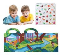 Libro de pegatinas de vehículos, Libros de pegatinas reutilizables juguetes - Papázal portátil impermeable | Decoración de la necesidad con Herramienta de aprendizaje de educación temprana plegable pa