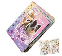 Libro de pegatinas | Lindos Juegos De Mascotas - Conjunto De Libro De Pegatinas - Para Interacción Padre-Niño Niños Niñas Viajar Avión Inicio Cumpleaños Vacaciones De Navidad Viaje Aula