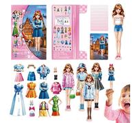 Libro De Pegatinas Magnético Para Vestir A Una Dama De , Juguete Educativo Para Niños, Actividad De Aprendizaje Temprano, Regalo Divertido Y Silencioso, A Partir De 3 Años, Juego De Simulación Apt