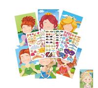 Libro de pegatinas para - Libro de actividades con pegatinas de animales, vestir artesanal | Detalles de aprendizaje divertidos, ventaja de juego interactivo, áreas de dibujos animados de princesas