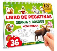 Libro de Pegatinas para Niños 3 a 5 Años - Cuaderno Dibujar y Pegar