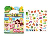 Libro De Pegatinas Para Niños: Juguete De Viaje Educativo Reutilizable E Impermeable, Libro De Pegatinas De Actividades Con Material De PP, Constructor De Habilidades Dinámicas | Aprendizaje Silencios