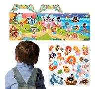 Libro de pegatinas para niños - Libro de trabajo y juego de juguetes silenciosos,Libro de pegatinas de escenas | Para niños de 0 a 3 años Niñas Hogar Viaje Escuela Sala de juegos