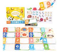 Libro de Pegatinas - Pegatinas para Bebé | Colección Educativa Temprana Tarjetas Dúplex Bricolaje Estático Para Viajes Deberes Recompensas Escolares