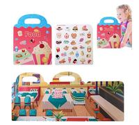 Libro de pegatinas reutilizable, libro de pegatinas silencioso | Pegatinas de palabras en inglés, actividades infantiles silenciosas, juguetes portátiles, juguetes de aprendizaje preescolar