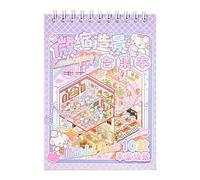 Libro De Pegatinas Reutilizables - Favores De Fiesta De Manualidades 3D - Escena De Cabina Simulada En Miniatura, Lindas Bolsas De Calcomanías Impermeables Para Adultos Para Adultos Niños