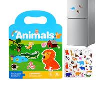 Libro de pegatinas reutilizables, juguetes de despertar y aprendizaje temprano de viaje, pegatinas reutilizables de coordinación mano-