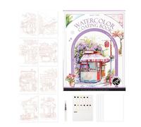 Libro de Pintura Acuarela, Kit De Pintura Viaje Acuarela, Multifuncional Gran Tamaño Principiantes para Adultos Estudiantes Artistas