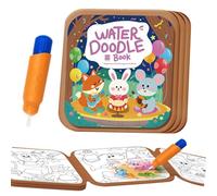 Libro de pintura al agua, libro de trabajo reutilizable para colorear con garabatos, libro de dibujo de agua, para niños, adultos, estudiantes, principiantes, jóvenes, escuela, hogar, viajes