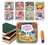 Libro de pintura al agua - Libros de garabatos de agua reutilizables con bolígrafo mágico para niños y niños pequeños | Cuaderno de trabajo de práctica de acuarela sin complicaciones para el hogar, la