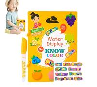 Libro de Pintura al Agua - Pintura Revelada al Agua Reutilizable para Aprendizaje Educativo,Colorear | Libros De Actividades Artísticas Y Artesanías Actividad Reutilizable De Revelación Kits Educati