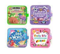 Libro de pintura al agua reutilizable, Montessori sin ensuciar, simplemente añade agua para revelar colores vibrantes, aumenta el enfoque, pintura sin ensuciar y diversión reutilizable (mezcla)