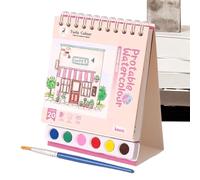 Libro De Pintura Con Agua | Kit De Acuarela Reutilizable Vertical Para Viajes | Cuaderno Educativo Para Pintar Y Actividades De Aprendizaje Preescolar
