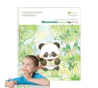 Libro de pintura de acuarela - Craft de aprendizaje temprano, conjunto de actividades de viaje | Kit para colorear de dibujos animados con pinturas, libro de arte educativo portátil para niños preesco