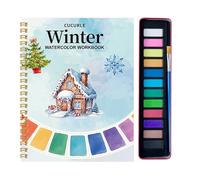 Libro de pintura de acuarela, kit de pintura para colorear, juego de libros de trabajo de acuarela, para niños, niñas, principiantes, diarios, aula, hogar, viajes, fiesta, cumpleaños