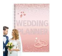 Libro de planificación de boda, organizador de novia brillante, suministros de matrimonio, gestión de presupuesto, libro de recuerdos para aniversarios de compromiso
