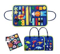 Libro De Preescolar Ocupado - Libro Suave Y Ocupado, Tablero De Actividades Sensoriales | Toy De Habilidades Motoras Finas Interactivas, Juego De Juegos De Viaje Para Niños Pequeños Con Coincidencia D