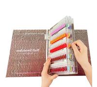 Libro de presentación de uñas - Libro de presentación de esmalte de uñas acrílica,Organizador de encuadernación Accesorios de arte Manicura para mujeres y protésicas de uñas Estantería
