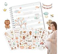 Libro de primer año para niños, libro de recuerdos de primer año, libro de hitos para niños, diario de eventos, álbum de recortes, suministros simples y atemporales para niños