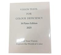 Libro de prueba de diferencia de color de 38 piezas para detección de daltonismo, incluye placas para deficiencia de visión rojo-verde y azul-amarillo - estilo Ishihara