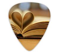 Libro de púas de guitarra Love Heart 12 piezas de púas de ukelele que incluyen 0,46 mm 0,71 mm 0,96 mm