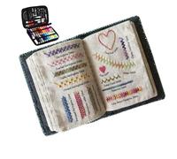 Libro de Puntadas de Bordado, Manual, Libro de Puntadas de Bordado Creativo, Home Nedlework Stitching Libro de Hojas Sueltas, Todas las Técnicas Y 86/106 Puntadas Para Principiantes Y Los entusiastas