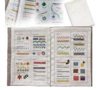 Libro de puntadas, libro de puntadas DIY, instrucciones de bordado para entusiastas de la costura, mejora tus habilidades artesanales, para entusiastas del bordado y la costura (A)