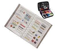 Libro de puntadas para bordado a mano con enhebrador | Guía completa para principiantes adultos y niños | Kit para punto de cruz y otros bordados, aprende fácilmente en casa y de viaje | Ideal para