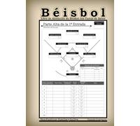 Libro de puntuación de béisbol con diagramas de trayectoria: Seguimiento de juego fácil de 1 página por entrada | Incluye diagramas grandes y tablas ... fans y ligas de adultos Tamaño compacto