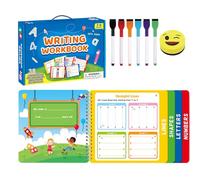 Libro de rastreo de letras - Libro de ejercicios de práctica de escritura | Guía de aprendizaje educativo reutilizable, hojas de actividades del alfabeto para niños pequeños, preescolares, niños, niña