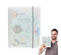 Libro de recetas A4 de tapa dura para escribir: solución para corregir la pérdida de tinta, estilo diario de cocina personal, 160 secciones de fórmulas exclusivas + tablas de conversión, cuero vegano
