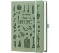 Libro de recetas para escribir, tamaño A5, libro de cocina para escribir uno mismo, libro de cocina vacío para tus recetas favoritas, con registro y tabla de contenidos, ideal para regalar a los