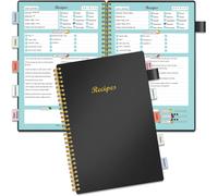 Libro de recetas para escribir tus propias recetas Cuaderno de recetas en blanco con pesta as para amantes de la cocina familiar Organizador de r