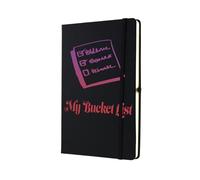 Libro de recortes de papel rayado A5 con texto "My Bucket List", ideal para amigos y familiares (note-kf23-redbuck)