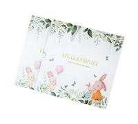 Libro de recuerdos de bebé para hitos del primer año, libro de seguimiento de huellas de manos para registrar hitos de crecimiento, álbum de fotos