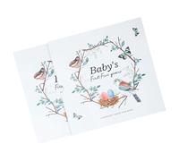 Libro de recuerdos para bebé con hitos, páginas de fotos, huellas de manos, secciones, papel para recién nacido, ideal para registro de crecimiento del bebé