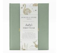 Libro de recuerdos para el primer año del bebé para registrar hitos importantes, fotos y más, libros de embarazo (verde salvia, 112 páginas)