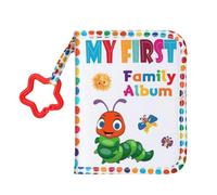 Libro de recuerdos para niños no tóxico con asas texturizadas, página de fotos reutilizable para padres y niños, colección de recuerdos, fácil de agarrar libro para bebés