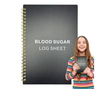 Libro de registro de presión arterial: seguimiento diario, cuadernos portátiles A5 de 60 páginas sobre azúcar en la sangre, suministros de escritura | Para mantener registros Planificación de la dieta