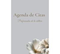 Libro de Reservas Profesional 7x10 (Gris Floral): Agenda de Citas Perpetua para Peluquería, Estética y Spa - 200 Páginas con Registro de Profesional y Calendario Mensual