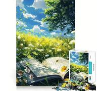 Libro de Rompecabezas de 1000 Piezas para Adultos en el Campo Neat Fit Decor,Juego cognitivo Divertido,Juego de Paz,Actividad de cumpleaños 38x26cm